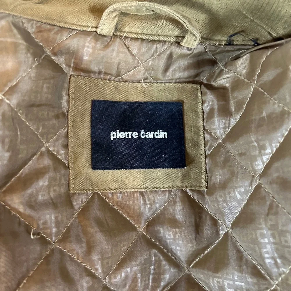 Pierre Cardin Mens Tan Quilted Lined Barn Chore Coat Jacket Size Large - Picture 3 of 11